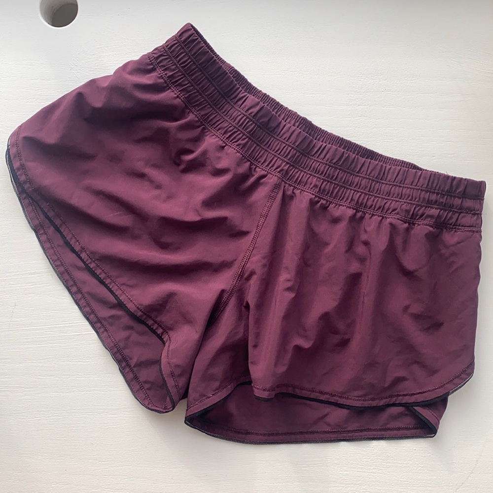 Maroon Lululemon shorts